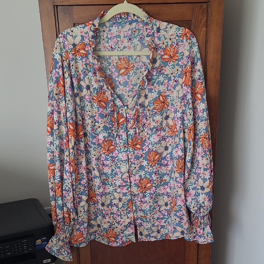 Source Unknown Floral Blouse - Multicolor